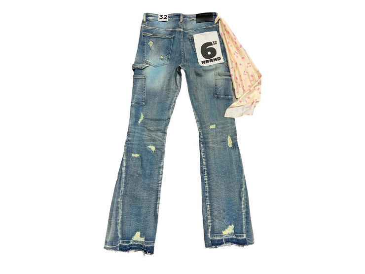 6th NBRHD "Graceland" Denim Stacked Jeans