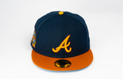 New Era 59Fifty Atlanta Braves 2017 Inaugural Season 'Game Show Pack' Fitted Hat Oceanside Blue/Yellow/Orange