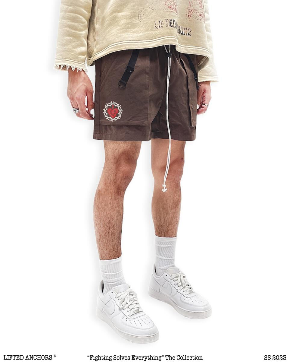 Lifted Anchors "Lifted" Essential Cargo Shorts in Earth Tones - Men's Apparel - View 2