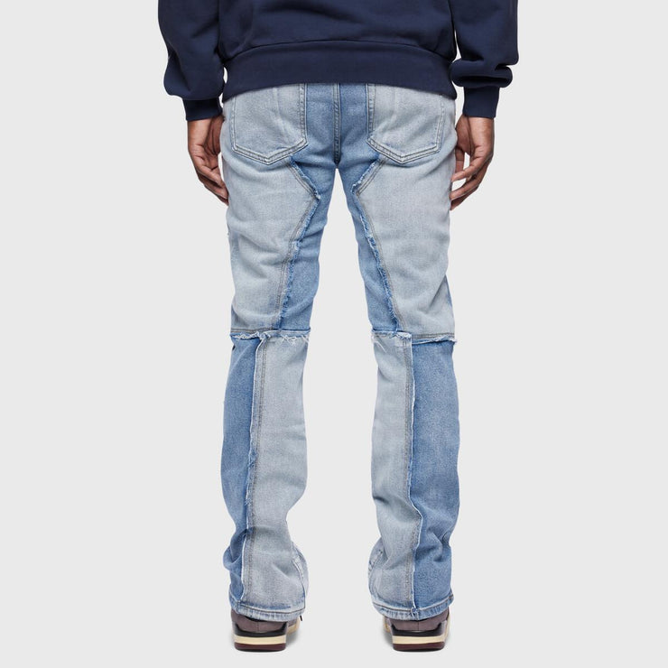 Homme Femme Repaired Patchwork Denim