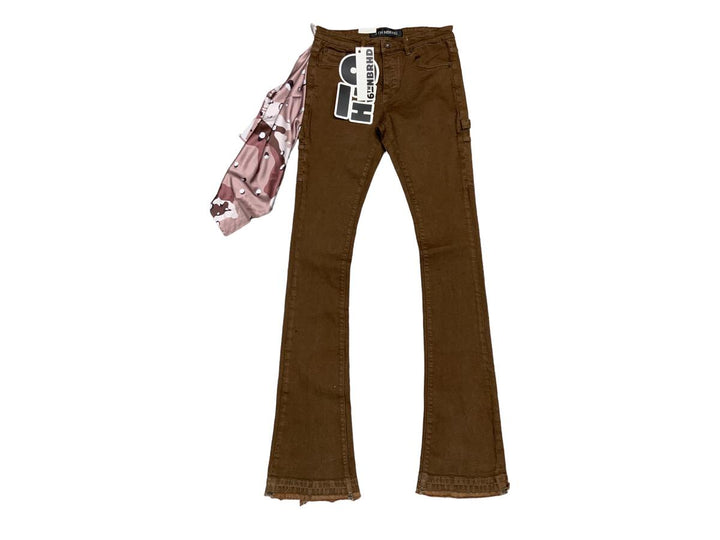 6th NBRHD 6th NBRHD "Tradition" Denim Stacked Jeans in Earth Tones - Jeans - View 7