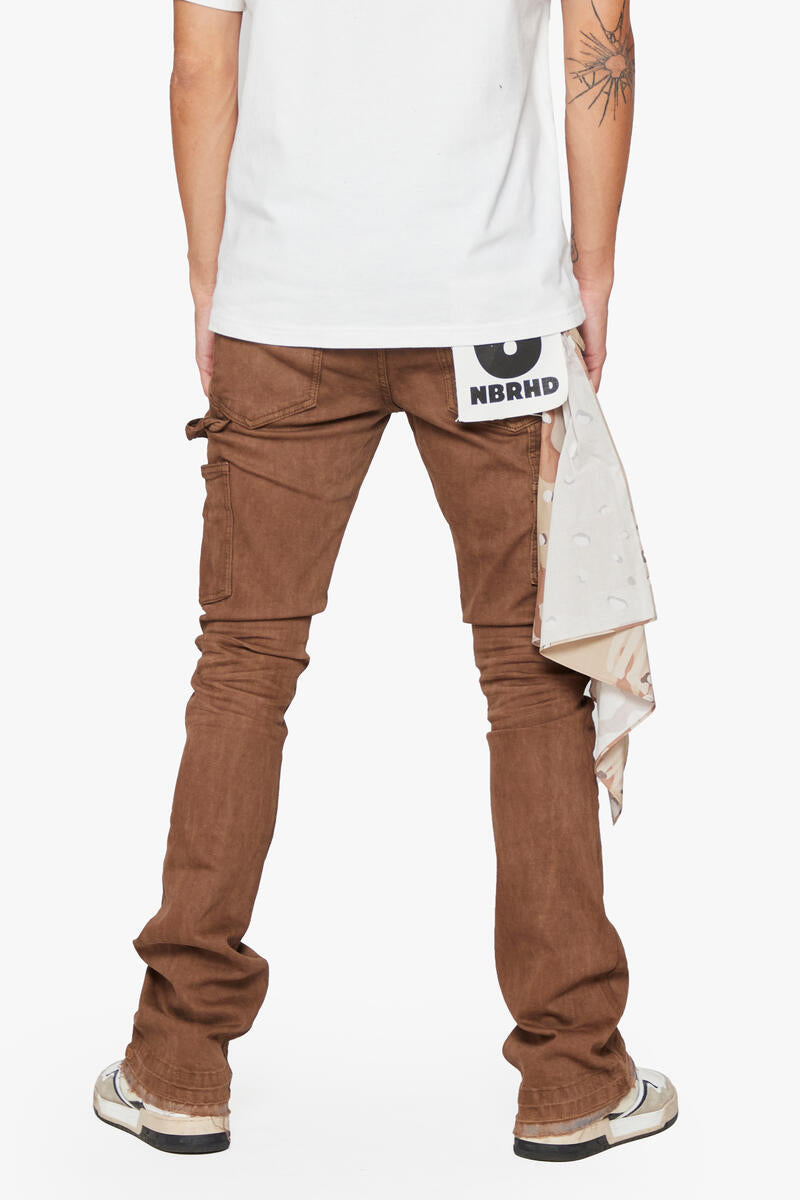 6th NBRHD 6th NBRHD "Tradition" Denim Stacked Jeans in Earth Tones - Jeans - View 2