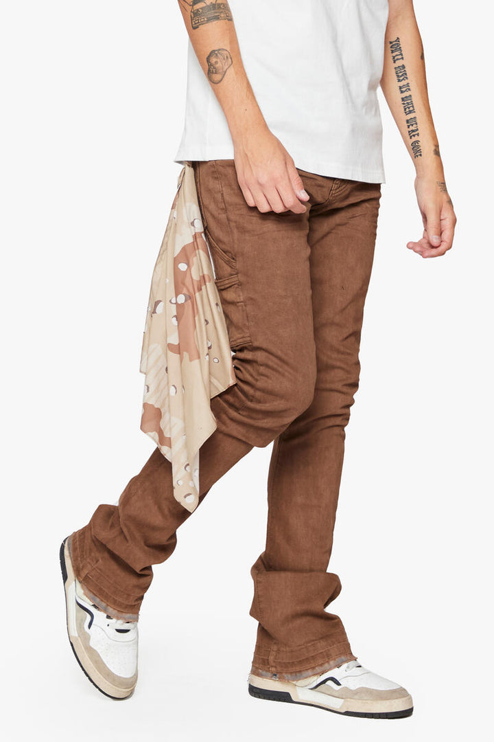 6th NBRHD 6th NBRHD "Tradition" Denim Stacked Jeans in Earth Tones - Jeans - View 4