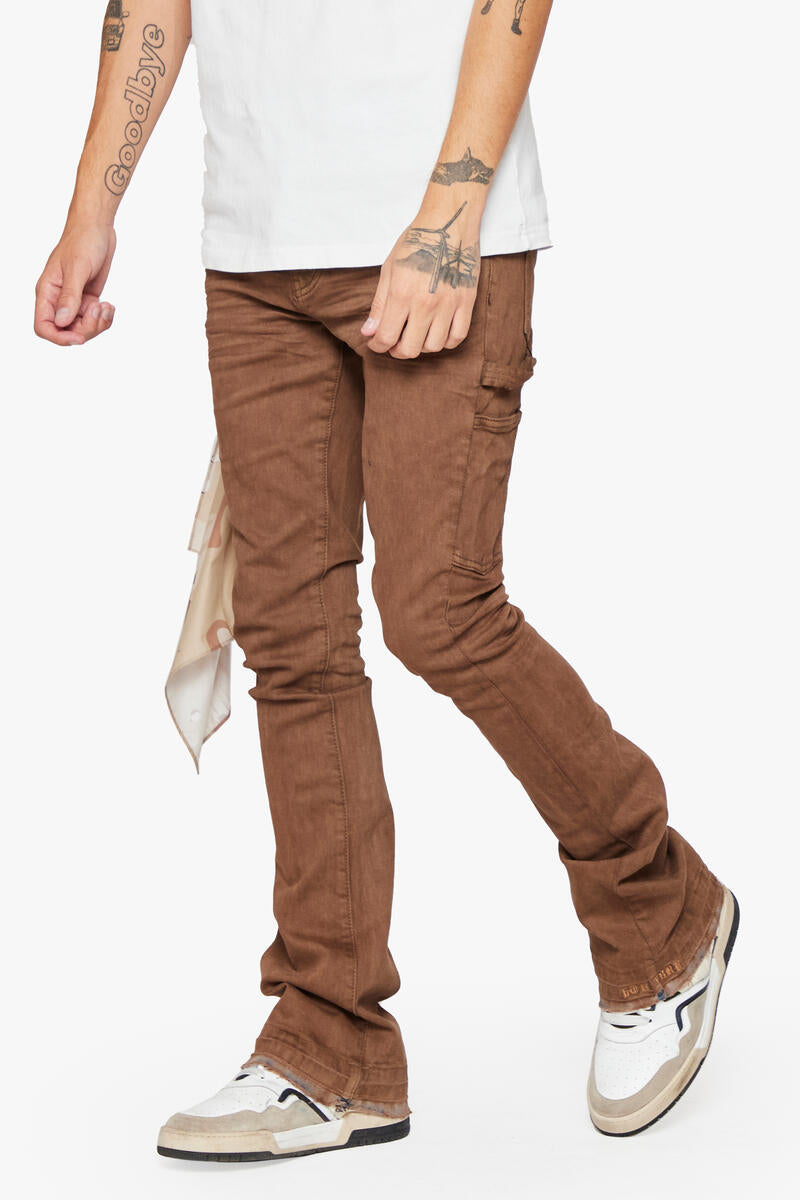 6th NBRHD 6th NBRHD "Tradition" Denim Stacked Jeans in Earth Tones - Jeans - View 5