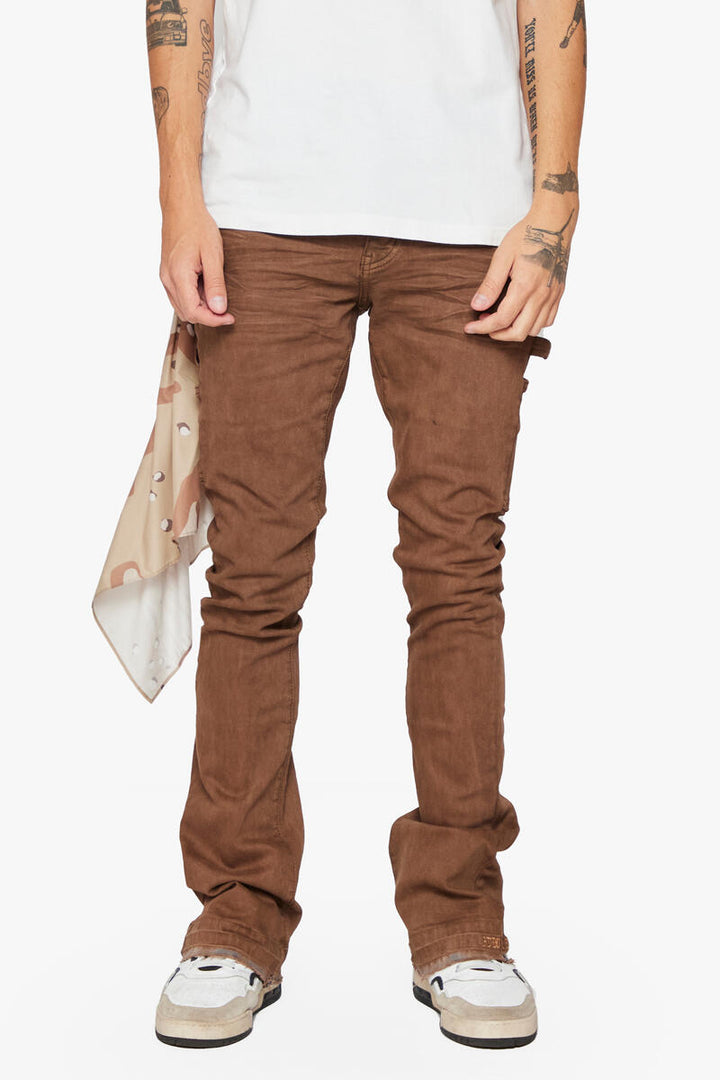 6th NBRHD 6th NBRHD "Tradition" Denim Stacked Jeans in Earth Tones - Jeans