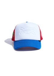 Reference Embossed Trucker Snapback Hat