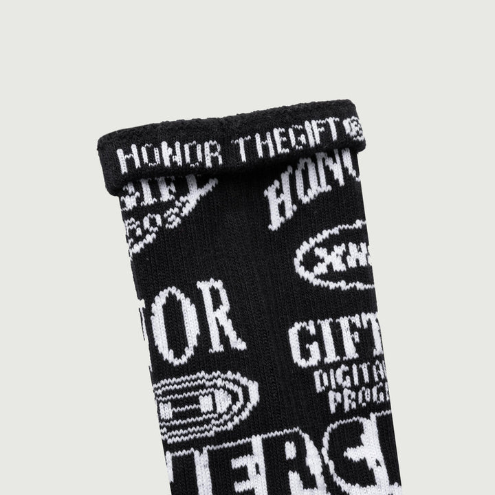 Honor The Gift Mixed Graphic Ribbed Sock