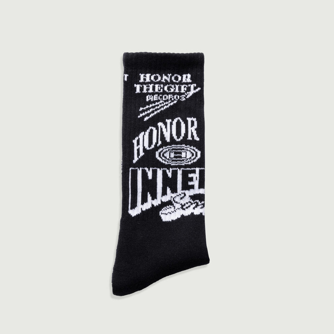 Honor The Gift Mixed Graphic Ribbed Sock