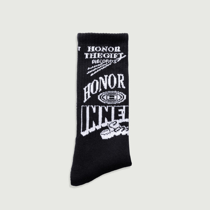 Honor The Gift Mixed Graphic Ribbed Sock