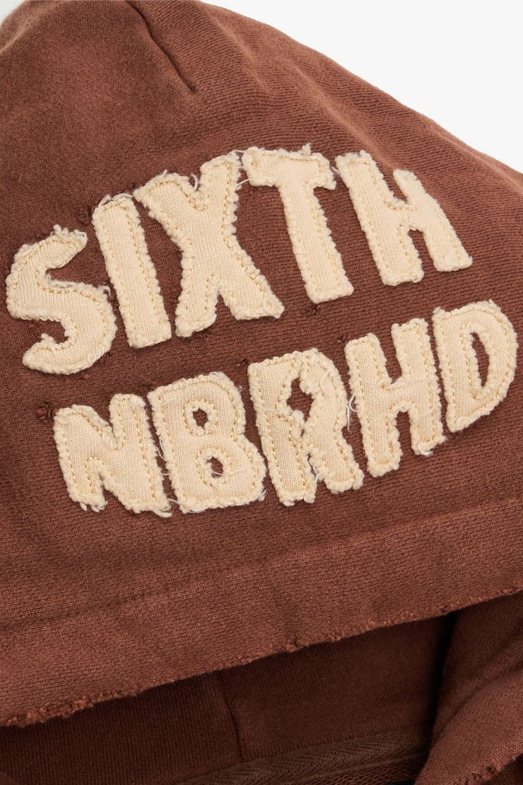 6th NBRHD "Spirit" Cropped Zip-Up Hoodie