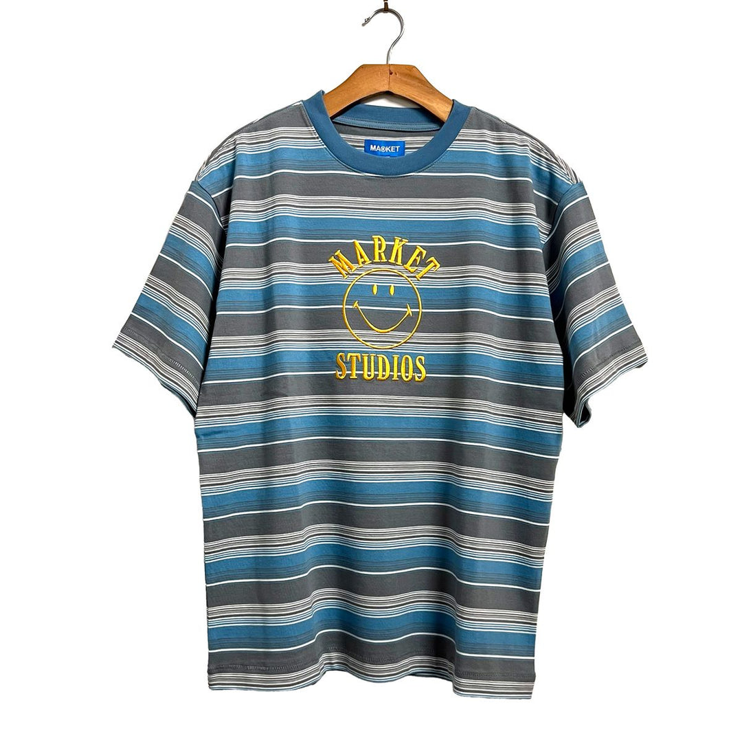 Market Smiley Lockup Striped T-Shirt