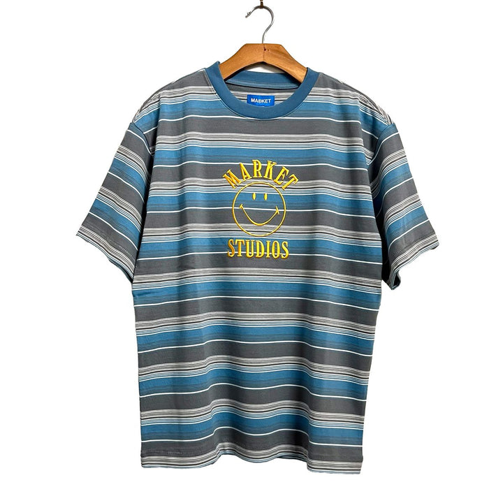 Market Smiley Lockup Striped T-Shirt