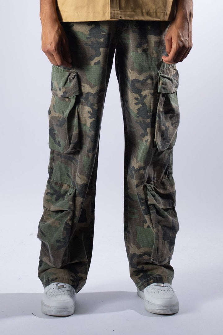 Amicci Tabor Green Cargo Camo Pants