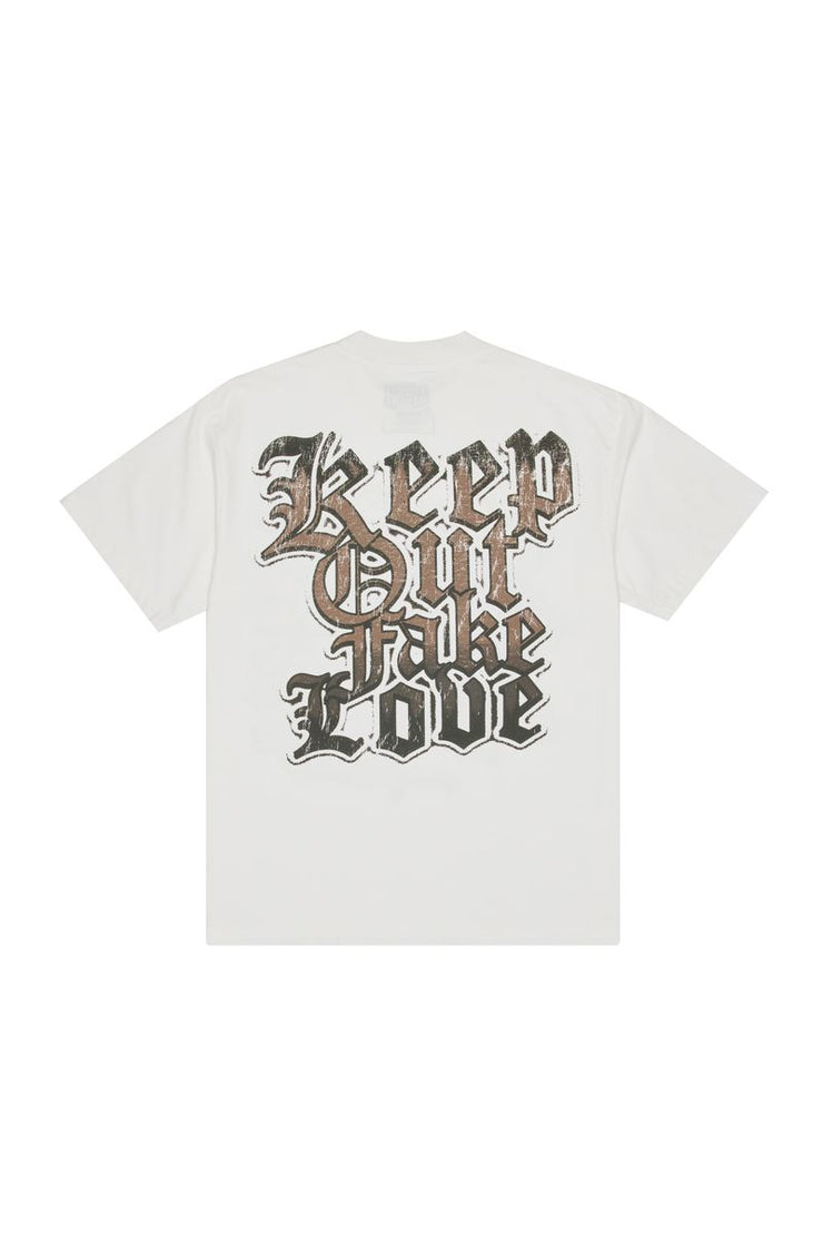 Keep Out Fake Love 2 Solid Oversized Box SS Tee