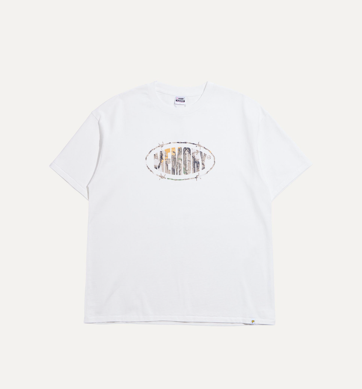 Memory Lane Camo Barbwire Logo Tee