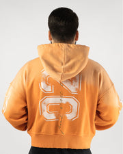 Visionary Club Orange Cream Boxy Oversized Zip Up Jacket