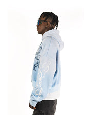 Visionary Club Skyfall Blue Boxy Oversized Zip Up Jacket