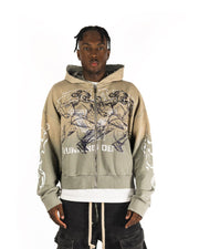 Visionary Club Sandstorm Grey Boxy Oversized Zip Up Jacket