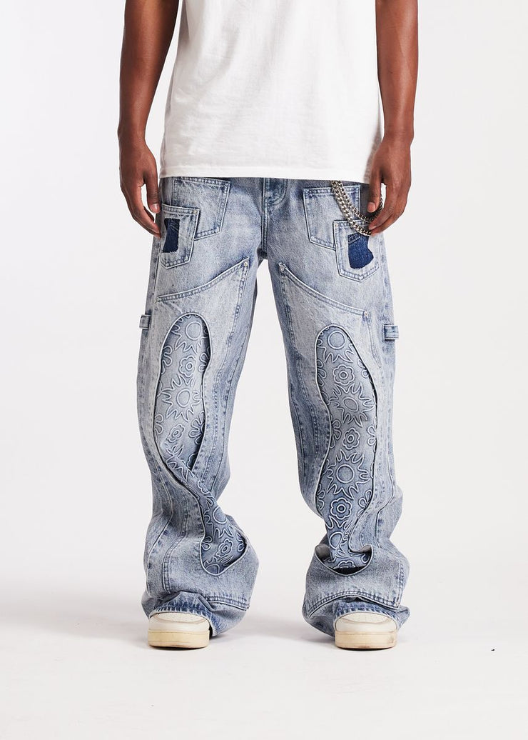 Embellish Sunwave Baggy Denim Jean