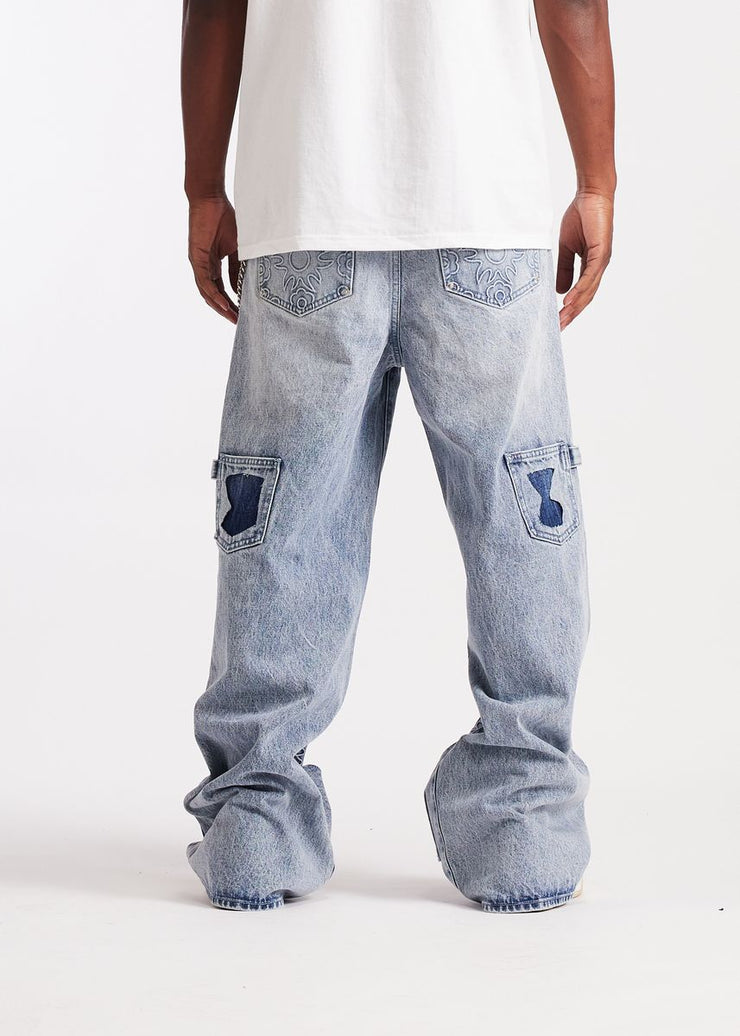 Embellish Sunwave Baggy Denim Jean