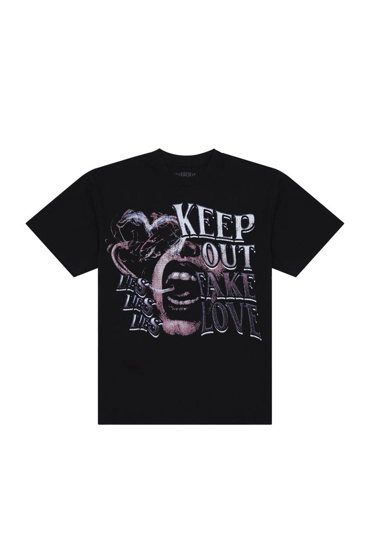 Keep Out Fake Love No Truths Oversized Box S/S Tee