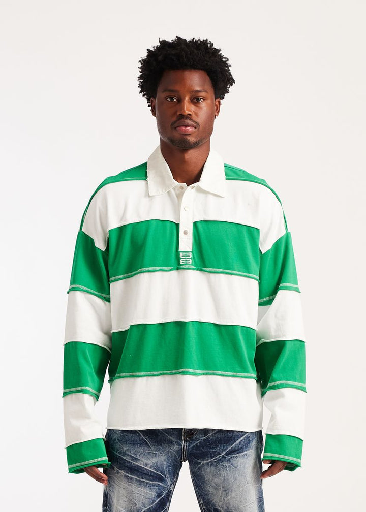 Embellish Panels Rugby Shirt