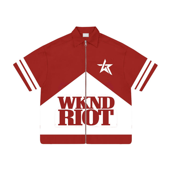 Wknd Riot Zip Up Shirt