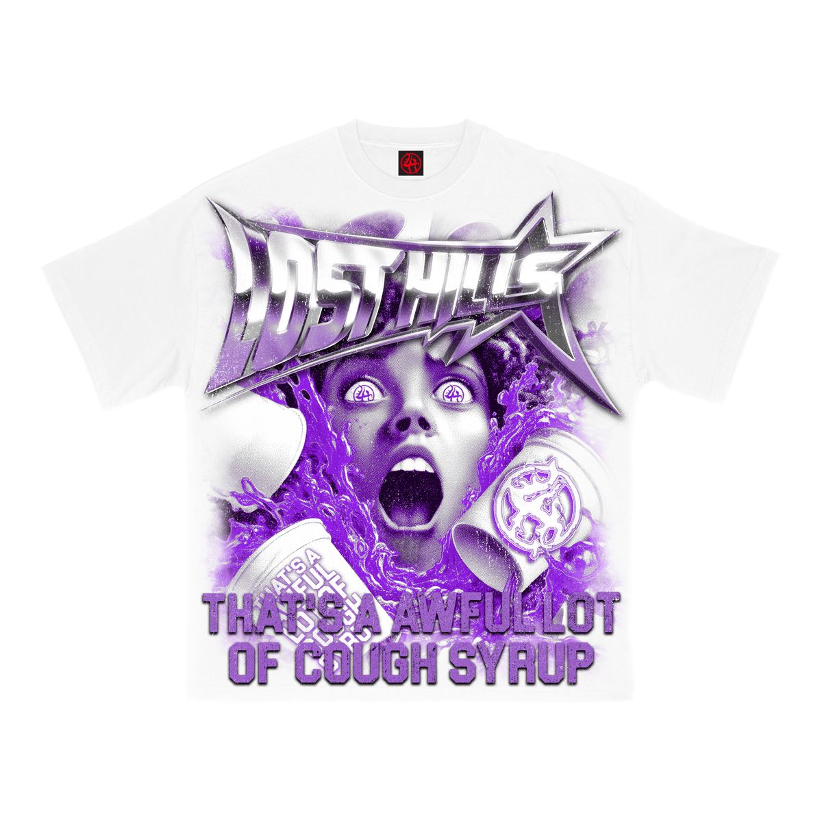 Lost Hills Cough Syrup Tee White (LHALOCS004) | Sole Play Dothan