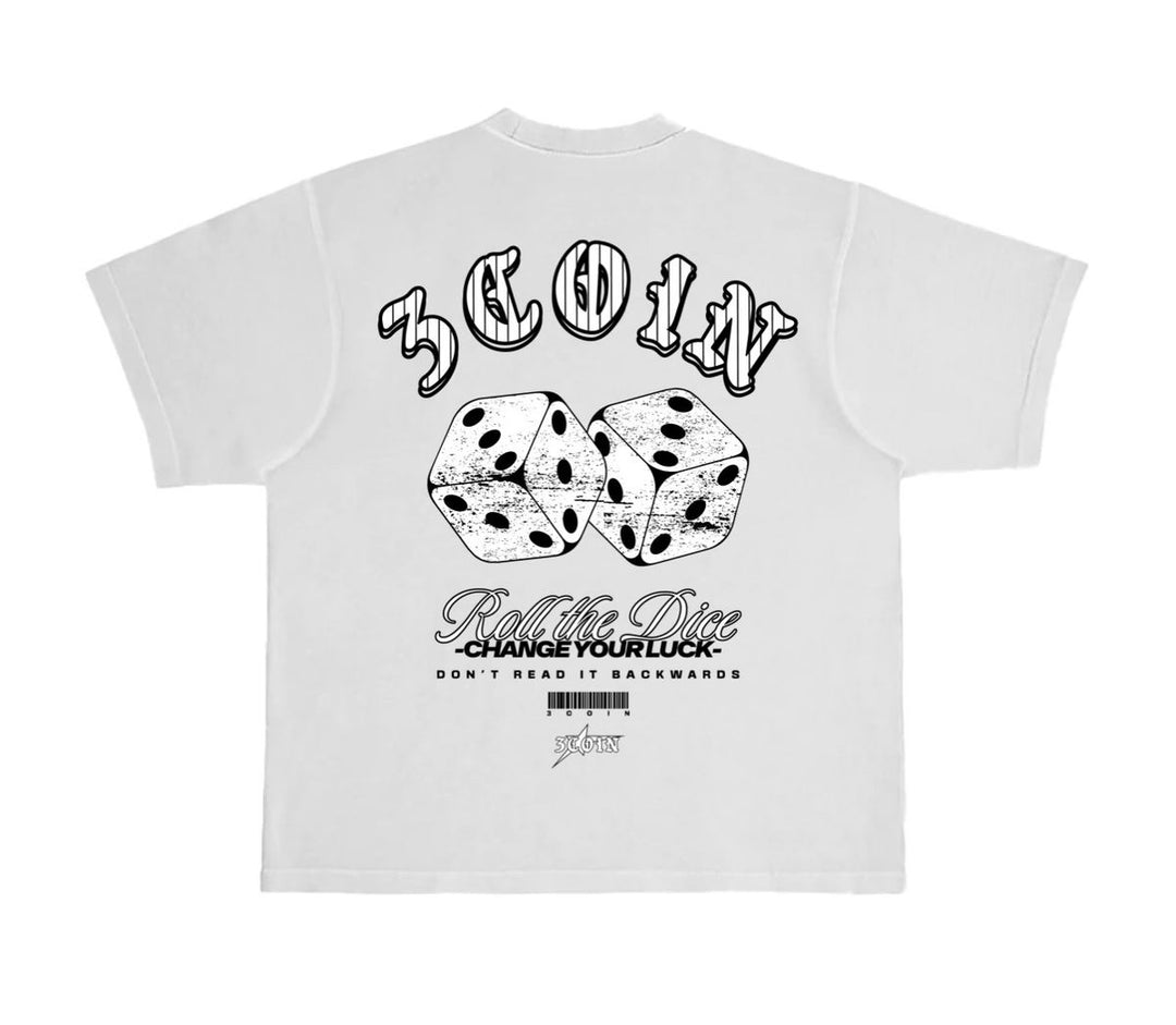 3COIN 3COIN Hanging Dice Tee in White - Men's Apparel
