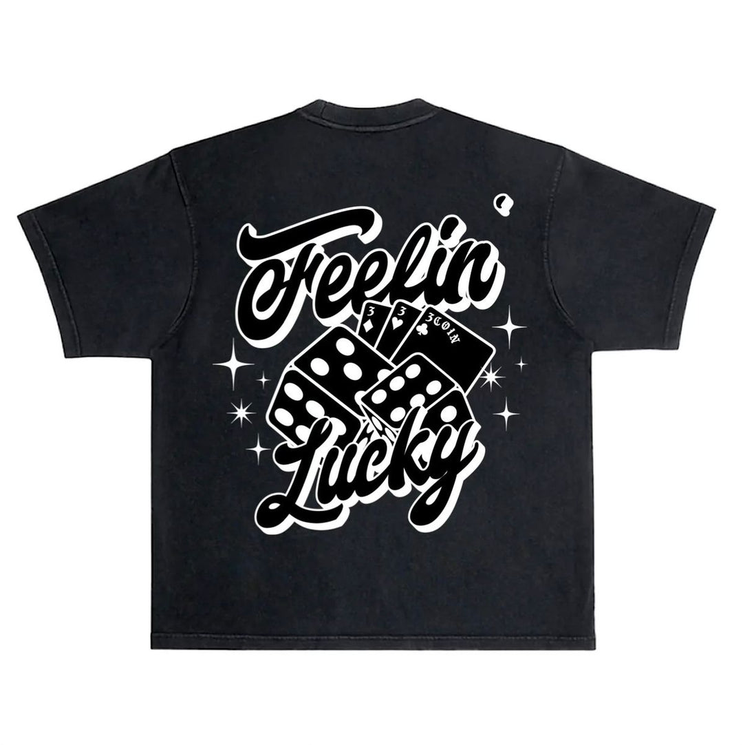 3COIN 3COIN Feelin' Lucky Tee in Black - Men's Apparel