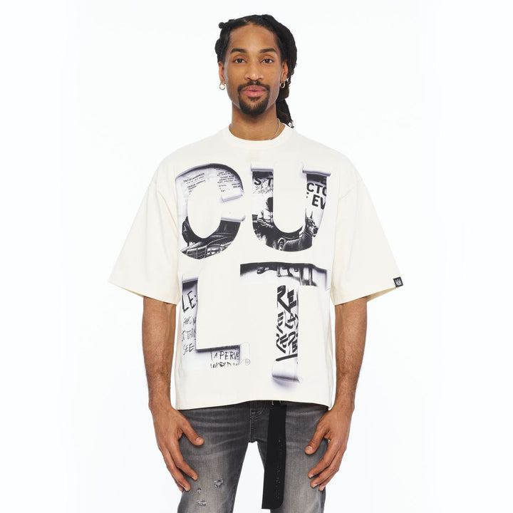 Cult of Individuality Cult Newspaper Boxy Oversized Tee
