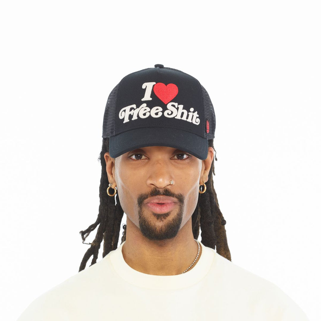 Cult of Individuality I Love Free Shit Mesh Back Trucker Hat
