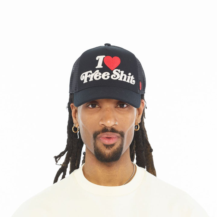 Cult of Individuality I Love Free Shit Mesh Back Trucker Hat
