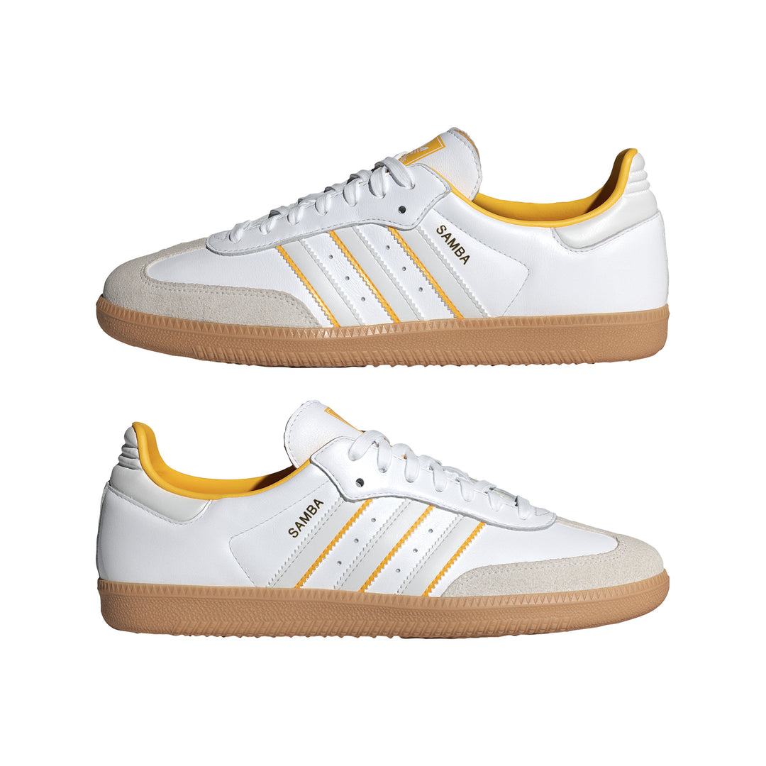 adidas Samba OG Shoes - Men's - Cloud White / White / Crew Yellow - 9 adidas Samba OG Shoes - Men's - Cloud White / White / Crew Yellow - 9