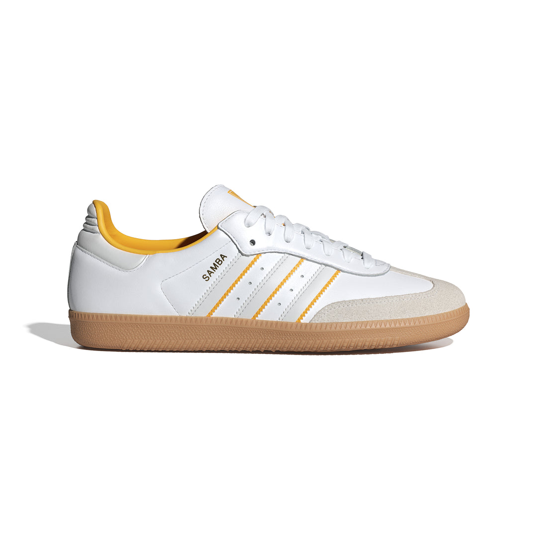 adidas Samba OG Shoes - Men's - Cloud White / White / Crew Yellow - 9 adidas Samba OG Shoes - Men's - Cloud White / White / Crew Yellow - 9