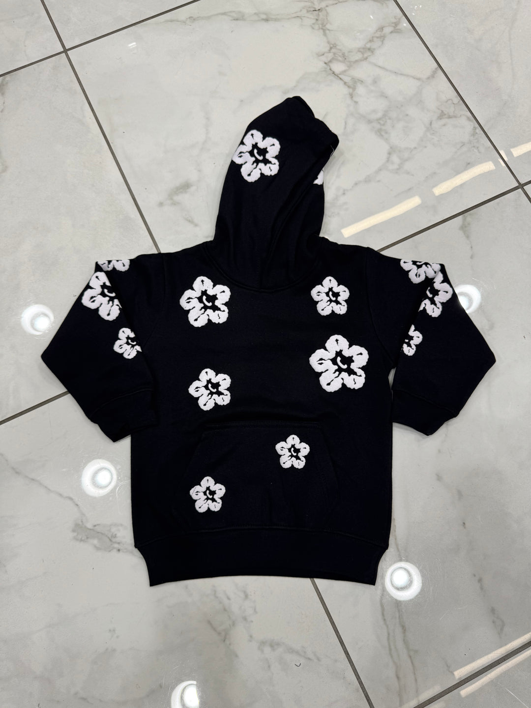 Little Kids' Fwrd Denim Flower Hoodie Black | Sole Play Dothan AL Little Kids' Fwrd Denim Flower Hoodie Black | Sole Play Dothan AL