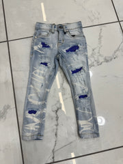 Little Kids' Fwrd Denim Crystal Cross Denim Pant