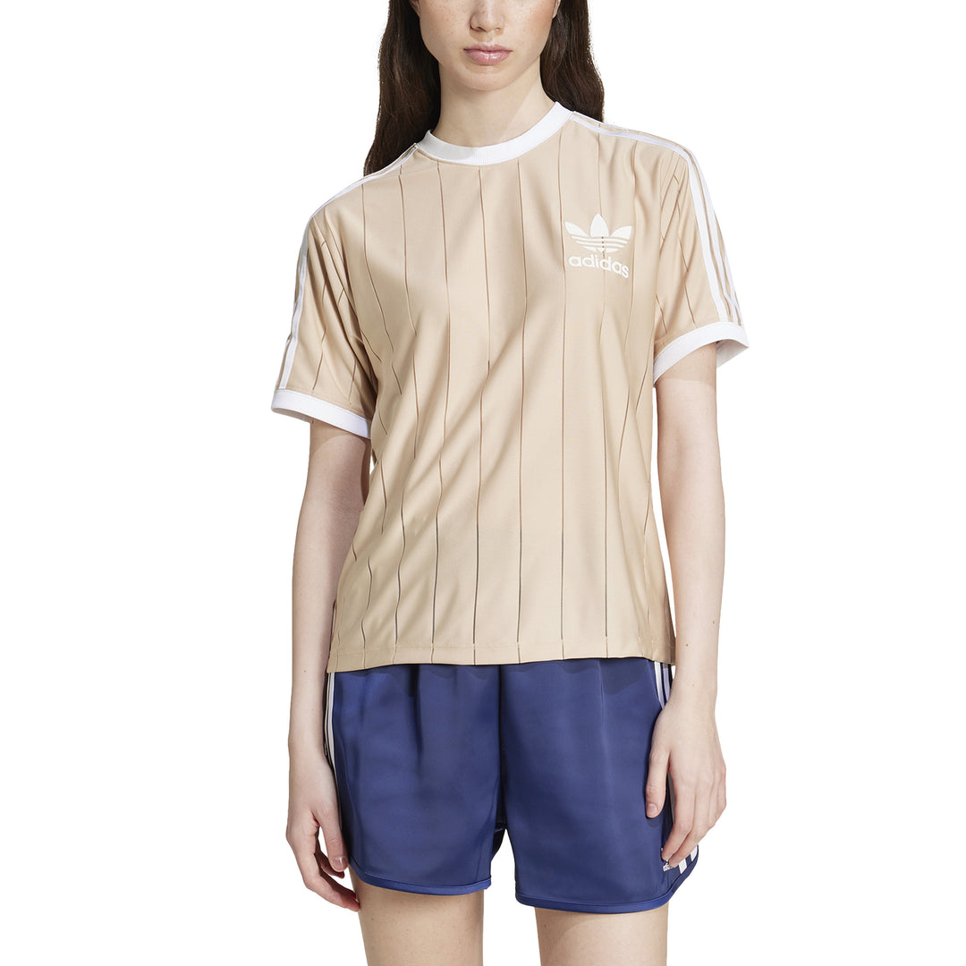 ★ adidas★ 3S PINSTRIPES T-PURPLE IY7225 WMNS) adidas Adicolor 3-Stripes Pinstripe T-Shirt 'Purple