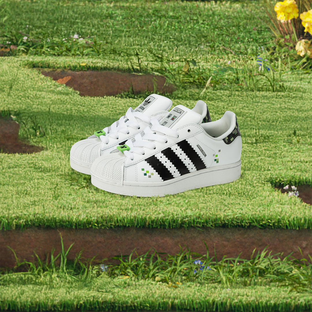 adidas Superstar II x Minecraft Shoes Kids - Kids - Cloud White / Supplier Colour