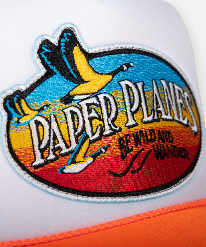 Paper Planes Be Wild and Wander Trucker Hat