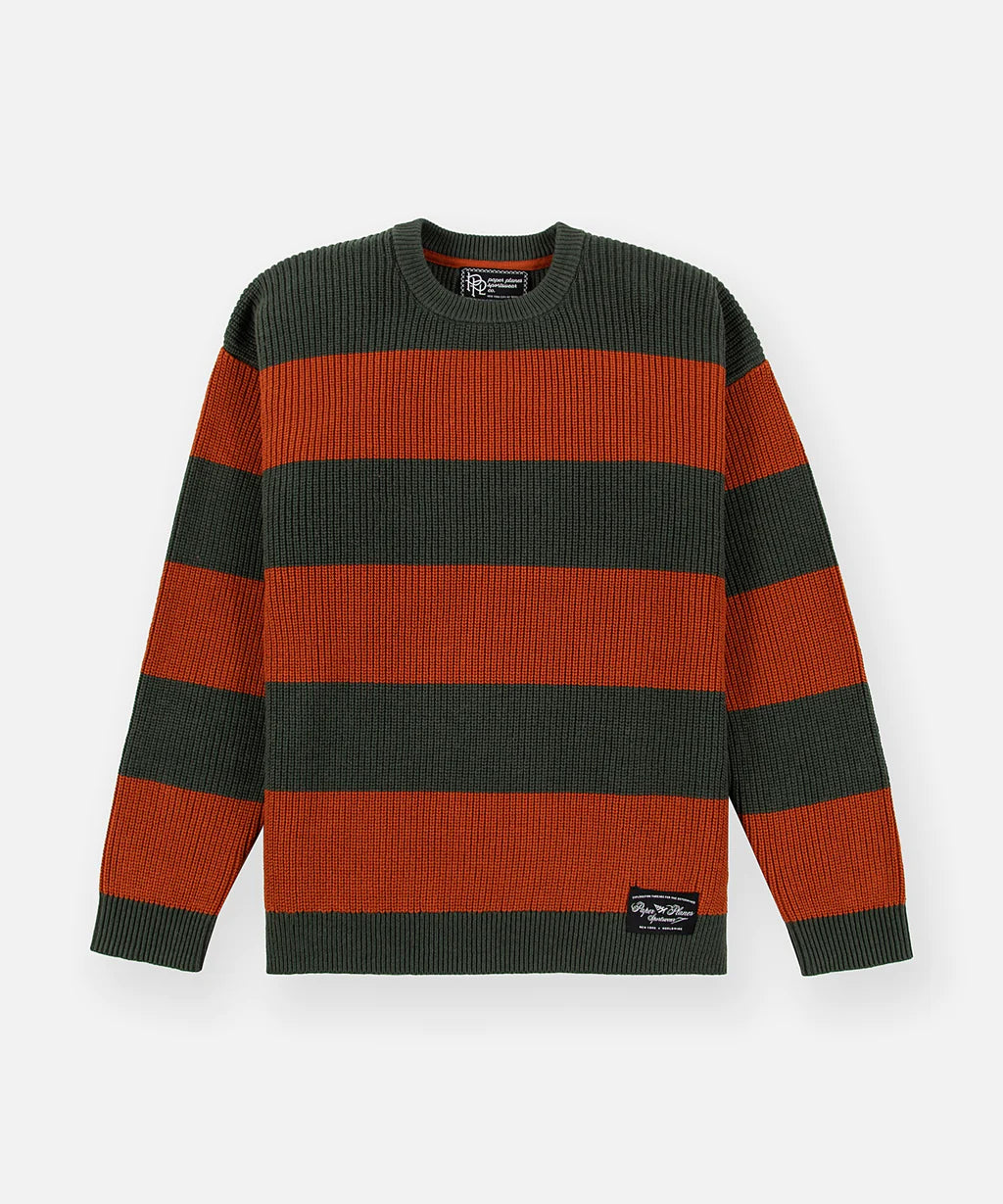 Paper Planes Striped Crewneck Sweater
