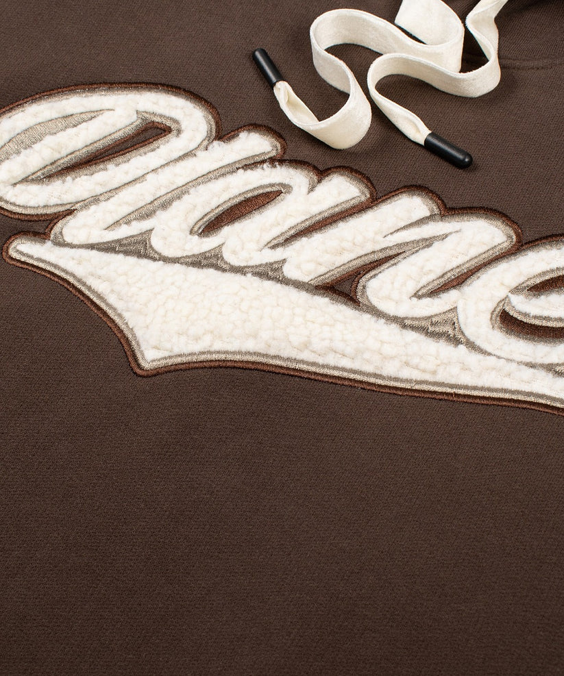 Paper Planes Open Hem Sherpa Applique Hoodie