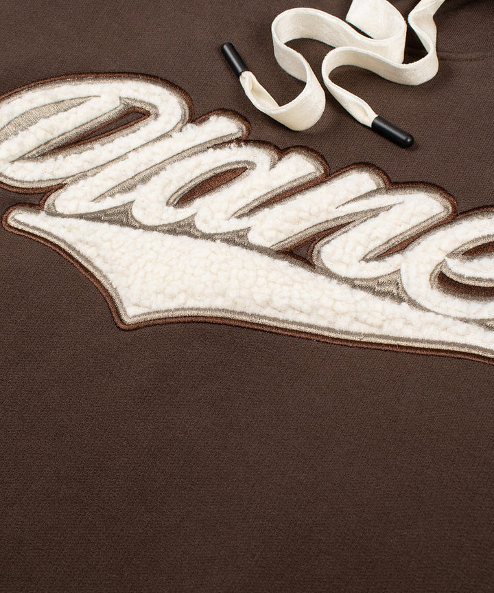 Paper Planes Open Hem Sherpa Applique Hoodie