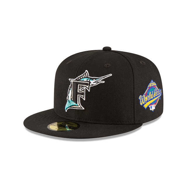 New Era Florida Marlins MLB World Series Black Wool 59FIFTY Fitted Hat