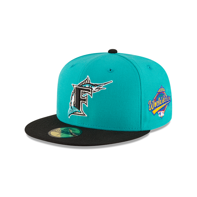 New Era Florida Marlins MLB World Series Teal Wool 59FIFTY Fitted Hat