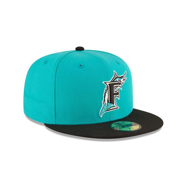 New Era Florida Marlins MLB World Series Teal Wool 59FIFTY Fitted Hat