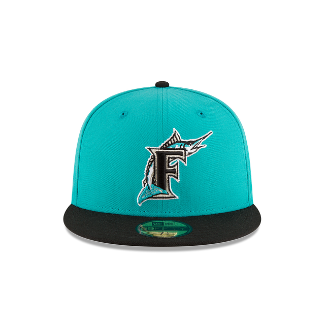 New Era Florida Marlins MLB World Series Teal Wool 59FIFTY Fitted Hat