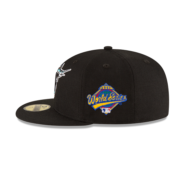 New Era Florida Marlins MLB World Series Black Wool 59FIFTY Fitted Hat