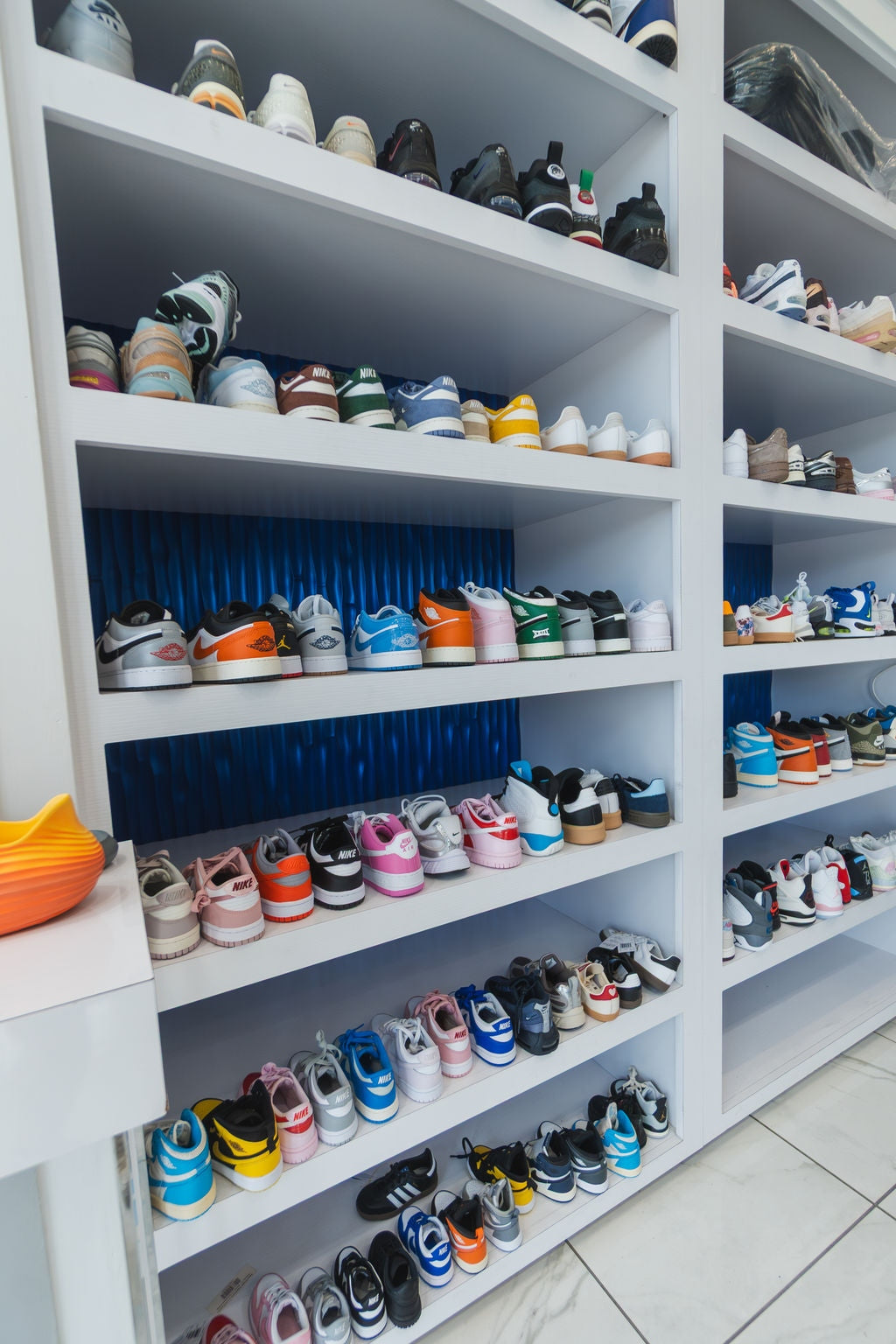 Sole Play Bama Jordan shoe wall display