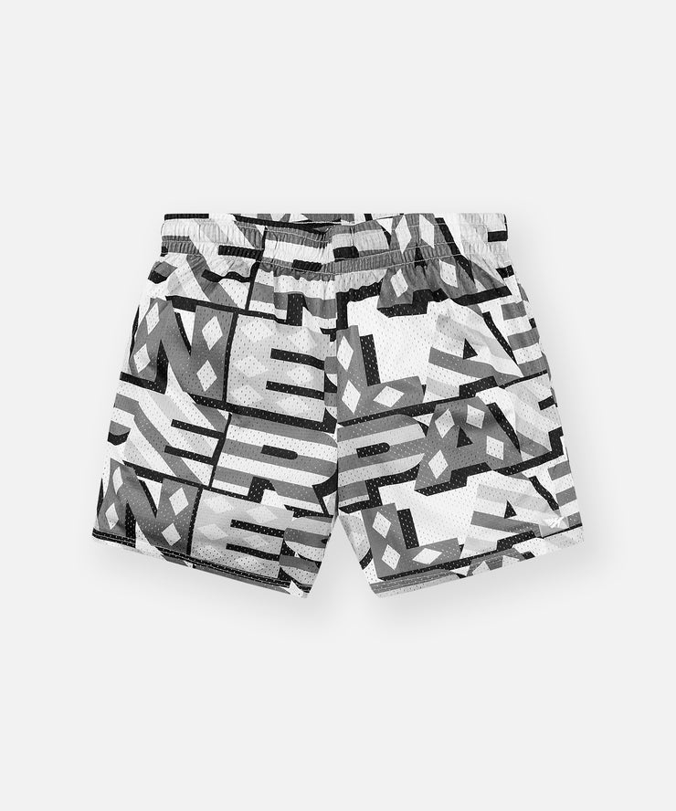 Paper Planes Diamond & Stripes Mesh Short